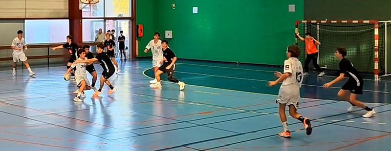 Phase défensive des Moins de 17 ans du Narbonne Handball